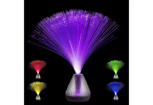 SATISFIRE LED Dekolicht LED Glasfaserlampe FIBER PUNK Fiberglaslampe LED Farbwechsel USB, LED Classic, mehrfarbig / bunt