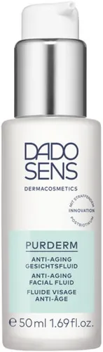 DADO SENS PURDERM ANTI-AGING GESICHTSFLUID (50 ml) - 2in1 Anti-Akne & Anti-Aging - Tagespflege für unreine, reife & empfindliche Haut. Mit innovativem Postbiotikum und Hyaluron sorgt das Fluid für eine glattere, straffere Haut und mindert Falten, während es gleichzeitig die Hautregeneration unterstützt.