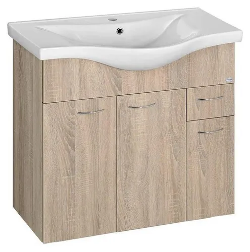 KERAMIA FRESH Unterschrank 74,5x74x34,7 cm in Eiche Hell