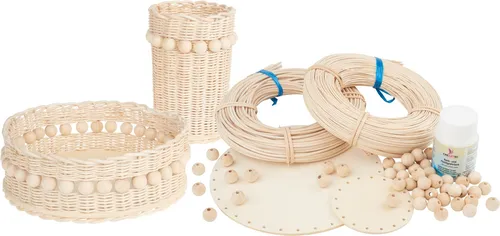 VBS Bastelset Peddigrohr 55 Teile - Kreativset für DIY Projekte - Sonstige Kategorie, ideal für kreative Bastelprojekte mit 55 Teilen aus hochwertigem Peddigrohr, perfekt für Kinder und Erwachsene.