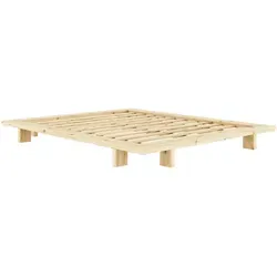 Karup Design JAPAN BED Bodenbett - Massivholzbett aus unbehandelter Kiefer, ideal für platzsparendes Wohnen mit Lattenrost und bis zu 300 kg Belastbarkeit.