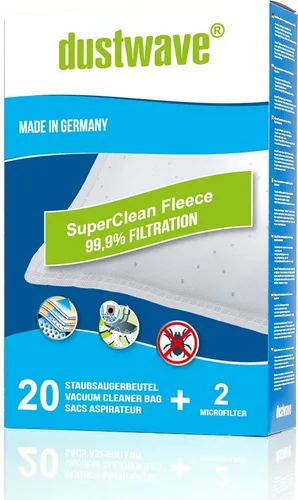 Staubsaugerbeutel passend für Adix - DL 110 / DL110 Bodenstaubsauger von dustwave® Markenstaubbeutel Germany + inkl. Microfilter 20