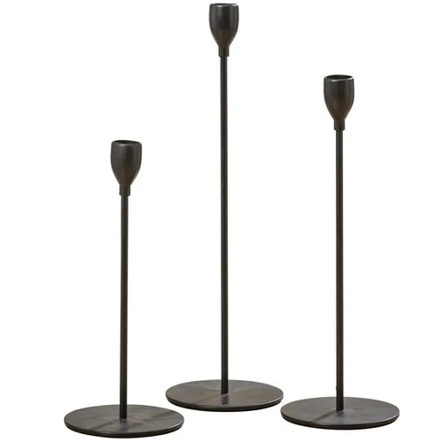 BOLTZE Kerzenleuchter Malte 3er Set in schwarz von BOLTZE