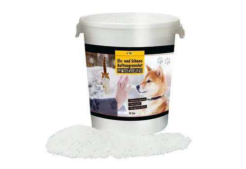 wilpeg® Sand Eis- & Schnee Auftaugranulat Pfotenfreund 30L - Dünger, schont Tierpfoten und entfernt Eis und Schnee schnell. Bis zu 10x effektiver als Streusalz, wirkt bis -50 °C und schützt bis zu 3 Tage vor Wiedervereisung.
