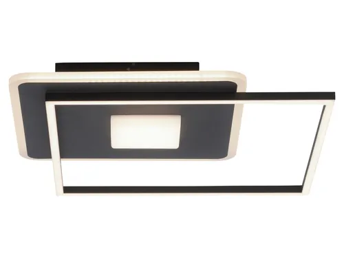 JUST LIGHT LED-Deckenleuchte 15045-18 schwarz, 26 W, 3600 lm - Moderne Deckenleuchte mit 3-Stufen-Dimmung über normalen Lichtschalter, ideal für individuelle Lichtstimmungen und energiesparend mit 26 W und 3600 lm.