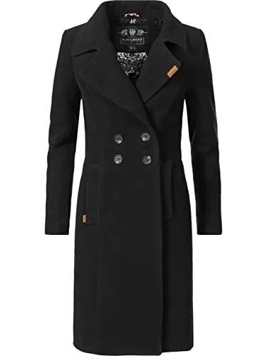 Produktbild Navahoo Damen Wollmantel Wooly Schwarz Gr. XXL