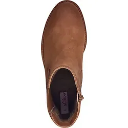 s.Oliver Damen Chelsea Boots Elegant Vegan, Braun (Cognac), 38 EU - Wanderschuhe, vegan und mit SOFT FOAM-Sohle für maximalen Komfort – ideal für stilvolle Herbstspaziergänge.