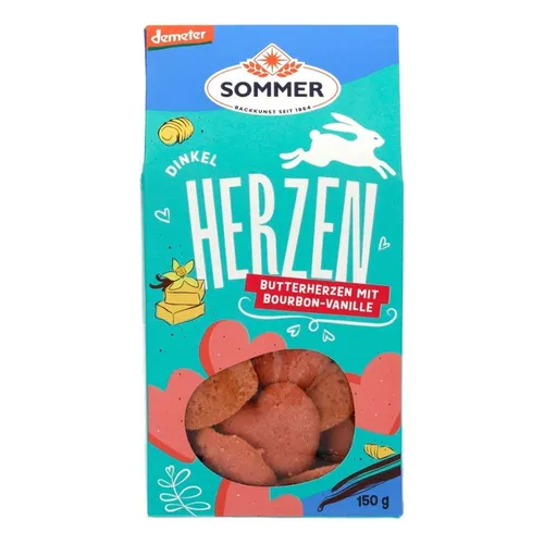 Dinkel Butterherzen mit Bourbon Vanille 150g | SOMMER von Sommer