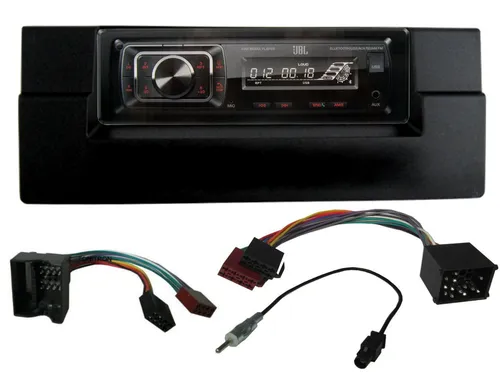 DSX JBL Bluetooth Autoradio für BMW E39 5er (96-04) - Autoradio mit Bluetooth, USB, Aux In und SD-Kartenleser für verbessertes Klangerlebnis im BMW E39, inklusive Radioblende und Adapter für einfache Installation.