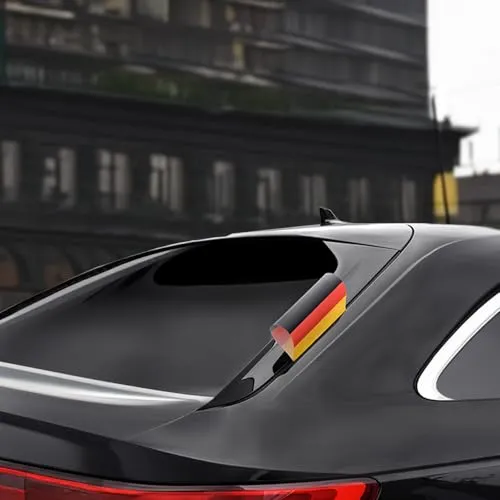 ROCK FOXX. COM EM 2024 Fußball Autofahne 15x10 cm Etikett Car Label Verschiedene Länder Nationalmannschaft Flag Banner National Soccer Team (Deutschland)