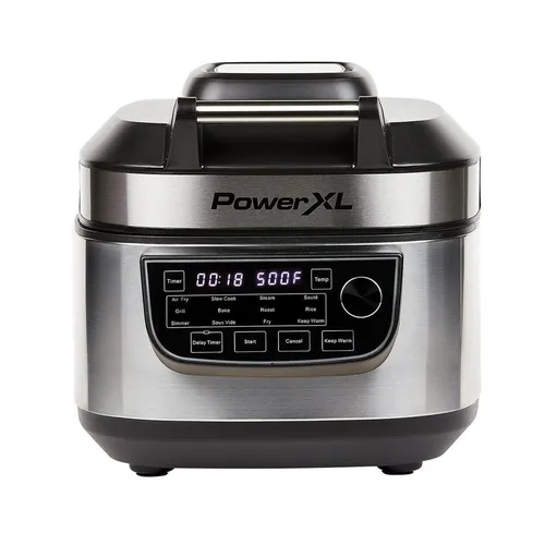 PowerXL MultiCooker 12-in-1 Multikocher - 1300W, 5,7L - Fritteusen, vielseitiger Multikocher mit 12 Funktionen, ideal für gesunde und kreative Kochmöglichkeiten in der Küche.