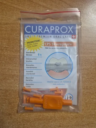 Curaprox Interdenalbürsten CPS 14 regular Inkl. Halter orange 6 Stück