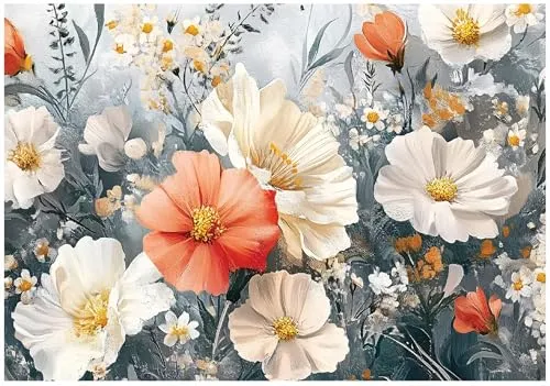 WallArena Vlies Fototapete Blumen 200x140 cm – Stilvolle Wandgestaltung für Ihr Zuhause - Verleihen Sie Ihrem Raum mit dieser formstabilen Vlies Fototapete einen einzigartigen Look. Ideal für Wohnzimmer, Schlafzimmer und mehr. Inklusive Kleister und einfacher Montageanleitung für stressfreies Anbringen.
