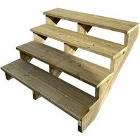 Außentreppe Holz, 2 bis 7 Stufen von Vinuovo