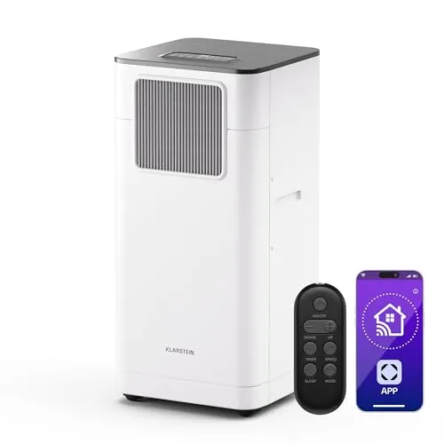 Klarstein Klimagerät Breeze Box 9k - WiFi Klimaanlage - Klimaanlage mit 9000 BTU, ideal für Räume bis 32 m², steuerbar via WiFi App und energieeffizient mit Klasse A. Perfekt zum Kühlen und Heizen!