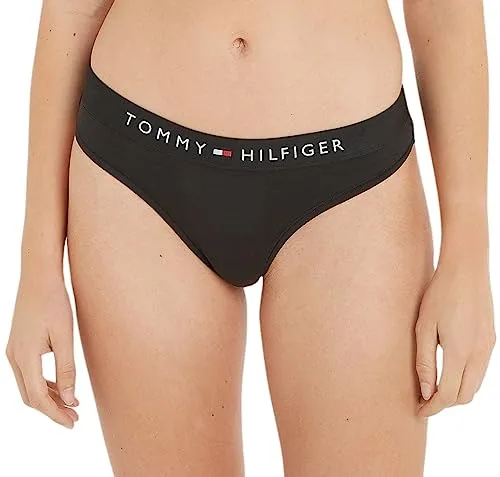 Tommy Hilfiger Damen String Tanga, Schwarz (Black), S