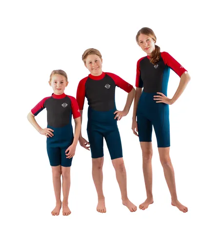 THE WETSUIT FACTORY KIDS 2.5mm Neopren Shorty blau/rot