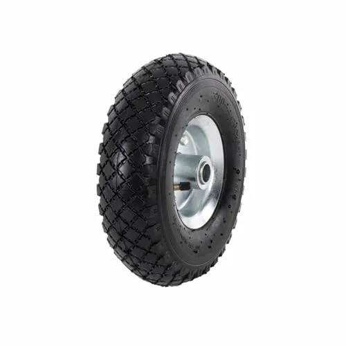 Carbest Ersatzrad für Anhänger Stützrad 260x85mm Laufrad Luftrad mit Stahlfelge bis 150kg