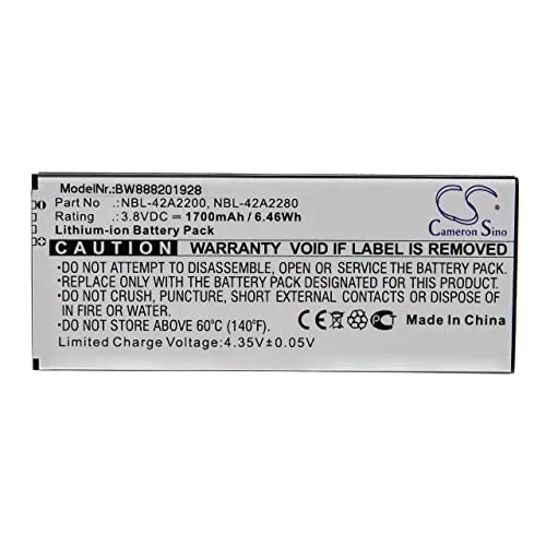 vhbw 1x Akku Ersatz für TP-Link/Neffos NBL-42A2280, NBL-42A2200 für Handy Smartphone Telefon (1700 mAh, 3,8 V, Li-Ion)