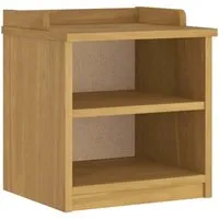 vidaXL Flurbank SANDNES 45x40x50 cm aus massivem Kiefernholz - Drohnen-Zubehör: Diese robuste Flurbank in Walnussholzoptik bietet nicht nur Stauraum, sondern auch eine bequeme Sitzgelegenheit – ideal für Ordnung im Flur.