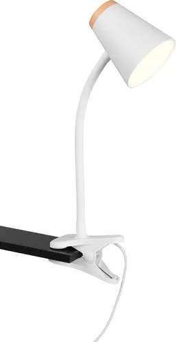REALITY LED-Klemmleuchte PONGO, R25831101, 4,5W, 500lm, 3000K, weiß