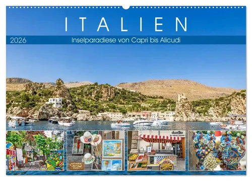 Dieter Meyer | Italien - Inselparadiese Wandkalender 2025 - Entdecken Sie magische Inselwelten Italiens im Mittelmeer mit diesem kunstvollen Wandkalender. Ideal für Reisefans und Kunstliebhaber, bringt er Urlaubsstimmung in Ihr Zuhause.