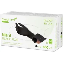 Medi-Inn Nitril-Handschuhe Black Plus XL - Arbeits- & Schutzkleidung, puderfrei und latexfrei, ideal für Allergiker und professionellen Einsatz, 1000 Stück im praktischen Spender