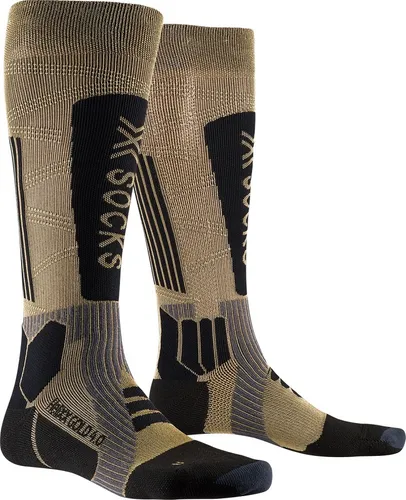 X-Socks Helixx Gold 4.0 gold/black (S001) 42-44 - Sportsocken für Skifahrer, mit LAMBERTZ-NICHOLSON ACHILLESSEHNEN-PROTEKTOR zum Schutz der Achillessehne und AIR-CONDITIONING CHANNEL für optimale Belüftung.