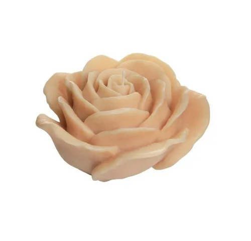 Dekohelden24 Adventskerze Hochwertige Duftkerze als Rosenblüte in verschiedenen Farben, aus (1 Stück, 1-tlg), Duftkerze