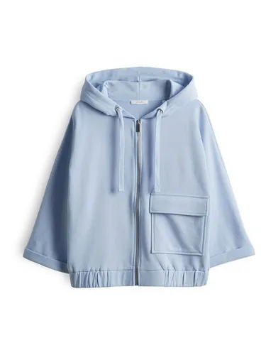 OPUS Damen Sweatjacke GUSA Batwing Fit aus Softer Baumwolle - Bekleidung für Damen, lockere Passform und zeitloses Design für vielseitige Kombinationsmöglichkeiten im Büro oder in der Freizeit.