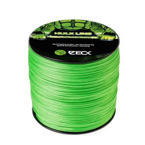 Zeck Fishing Hulk Line 0,40mm - 500m geflochtene Angelschnur - Angelschnüre mit hoher Tragkraft und Abriebfestigkeit, ideal für Welsangeln, aus 100% PE-Fasern, 500m Länge und 27kg Tragkraft.