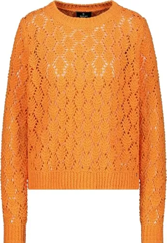 Monari Ajour Strickpullover - Eleganter Ajour Strickpullover mit soften Materialien, Rundhalsausschnitt und gerippten Bündchen – ideal für stilvolle Anlässe und den Alltag.