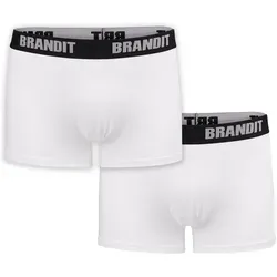 Brandit Boxershorts Logo 2er Pack (Sale) weiß, Größe 3XL