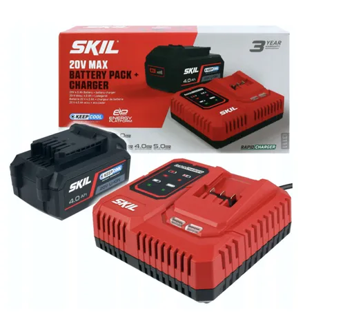 SKIL Akku 3111 AA inkl. Ladegerät – 4,0 Ah, 18 V - Leistungsstarker 4,0 Ah Akku mit LED-Anzeige für maximale Effizienz. Ideal für Elektrowerkzeuge, bietet eine lange Lebensdauer und schnelle Ladezeiten. Perfekt für den professionellen Einsatz.