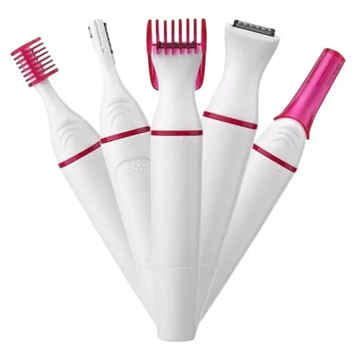 Elektrischer Rasierer für Frauen, 2-in-1-Augenbrauenrasierer und schmerzfreier Augenbrauen epilierer für Gesicht Augenbrauen Lippe Nase Beine Achsel Bikini Elektrorasierer