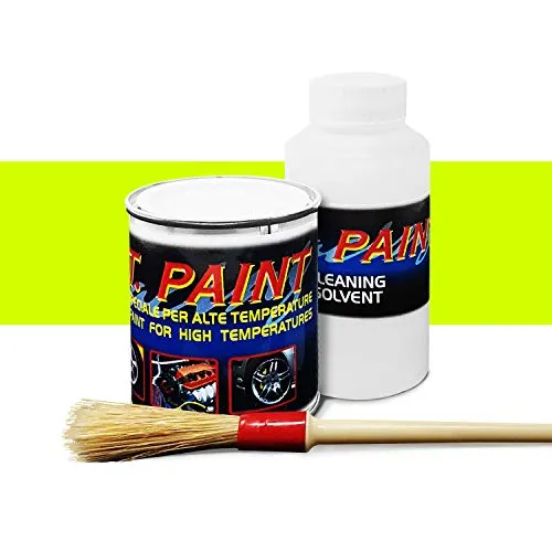 4R Quattroerre.it 16076 Lack für Bremssattel, Schalldämpfer, Zylinderkopf, hitzebeständig, Neongelb, 100 ml