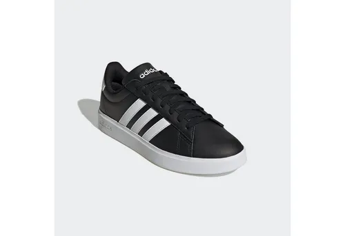 Adidas Herren Grand Court 2.0 Schuhe - Herren-Sneaker mit flacher Absatzform, ideal für den Alltag und sportliche Aktivitäten, in stylischem Core Black/Cloud White Design.