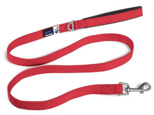 Basic Leash Red M - Klassische Hundeleine mit doppelten Sicherheitsnähten, erhöhte Zugfestigkeit und komfortabler Handschlaufe aus Neopren