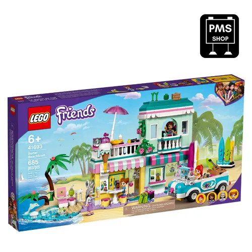 LEGO 41693 Surfer-Strandhaus | FRIENDS - LEGO Set 41693 mit 685 Teilen für Kinder ab 6 Jahren, ideal für kreative Bauabenteuer am Surfer-Strand – jetzt erhältlich!