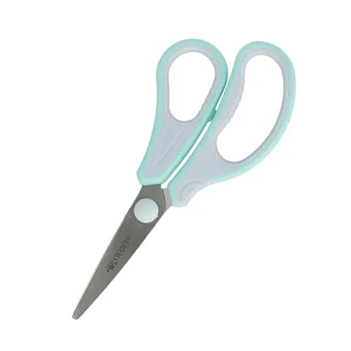 Westcott GRIPEEZE Kinderschere Pastelllia Rechtshänder | Schere mit ergonomischem Griff für Schulkinder | Schulschere & Bastelschere 14 cm ideal für Kinderhände | E-21575 00