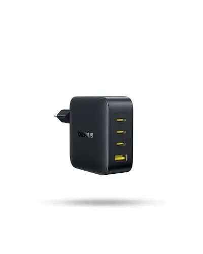 Baseus Enerfill USB C Ladegerät 140W, 4-Port GaN Schnellladegerät | USB C Netzteil mit PPS, ideal für MacBook Pro/Air, Laptop, iPad, iPhone 17/16/15/14, Galaxy S25 und Pixel