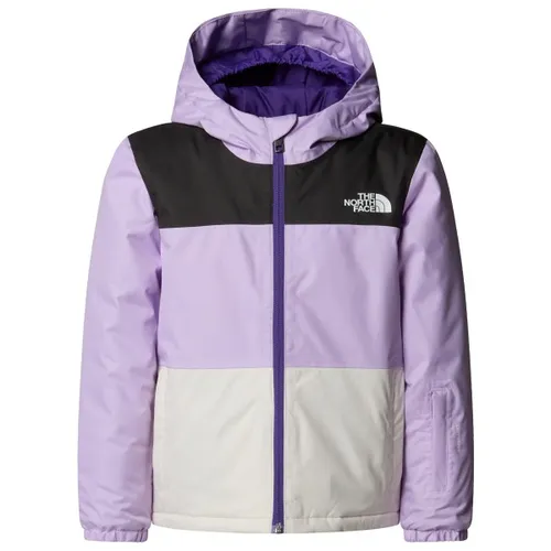 The North Face KID Freedom Insulated Jacket lite lilac/white dune (E15) - Freeski Jacke für Kinder, wasserdicht und atmungsaktiv mit innovativer Heatseeker-Isolierung für optimale Wärme und Komfort bei winterlichen Abenteuern.