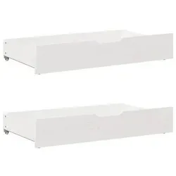 vidaXL Bettschubladen 2 STK. - Praktische Aufbewahrungslösung - Unterbettkommoden aus massivem Kiefernholz, ideal zum Platzsparen und für mehr Ordnung im Schlafzimmer. Mit Rollen für müheloses Hineinschieben und Herausziehen.