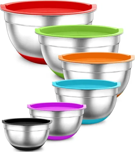 Edelstahl Rührschüssel 6er-Set