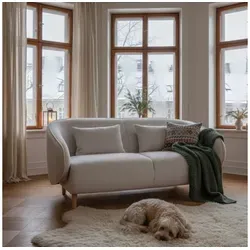 MR.DEKO Loungesofa Alezio – Bequemes 3-Sitzer Sofa mit Kissen