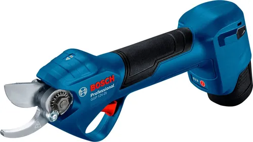 Bosch Gartenschere GGP 12V-25: Akku Bypass-Schneider mit 2 Akkus - Heckenscheren mit kraftvollem bürstenlosem Motor, ideal für bis zu 25 mm dicke Äste. Ergonomisches Design für einfache Handhabung und bis zu 4.500 Schnitte pro Akkuladung.