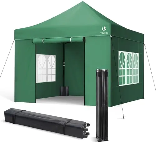 VOUNOT® Pavillon 3x3m - Wasserdicht und Stabil für jede Jahreszeit - Pavillon mit 4 Seitenteilen und Sandsäcken, ideal für Partys und Veranstaltungen. Einfach zu montieren, wasserfest und robust, bietet Schutz vor Sonne und Regen.