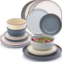 Sänger Tafelservice 36-teilig, Mehrfarbig, Grau, Stein von Sänger