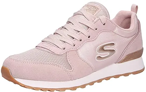 SKECHERS OG 85 - GOLDN GURL Damen Sneaker - Sportliche Sneaker in Rosa aus Veloursleder und Textil, mit Air-Cooled Memory Foam für ultimativen Komfort. Ideal für trendbewusste Frauen, die Stil und Bequemlichkeit schätzen.