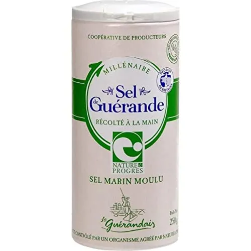 Le Guérandais Millénaire Sel Marin Moulu de Guérande Récolté à la Main (französisches Meersalz), 250 g